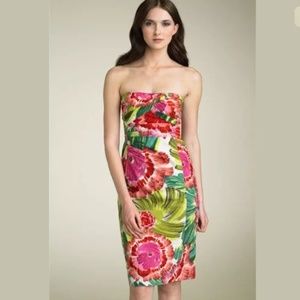 NWOT Nanette Lepore Rose Sheath Strapless Dress